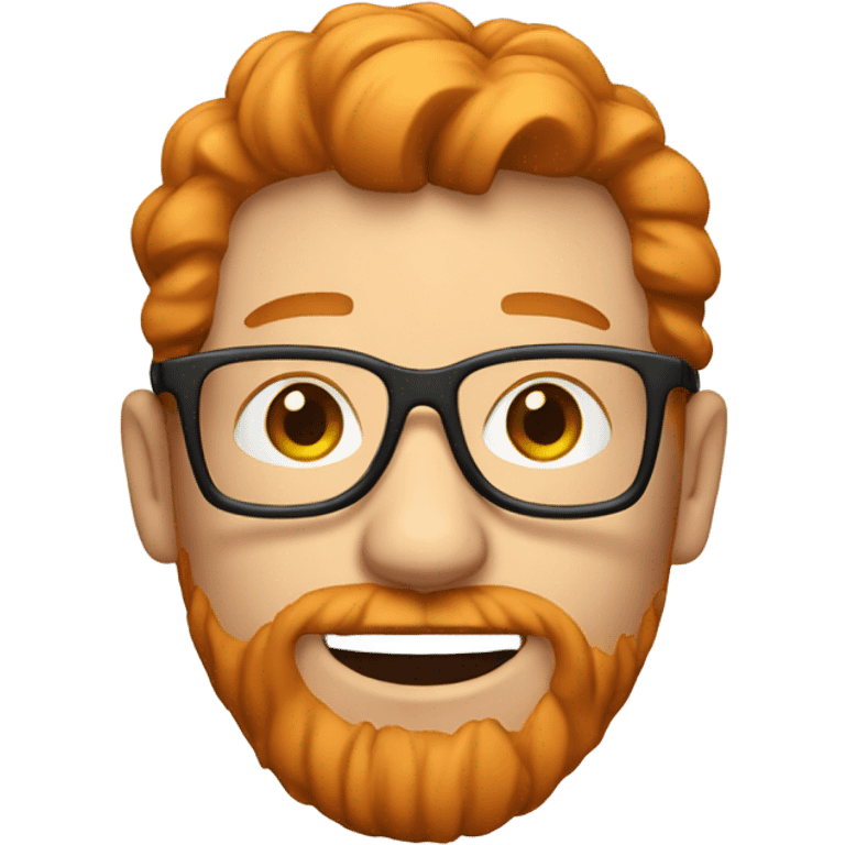 a ginger nerd with glasses emoji