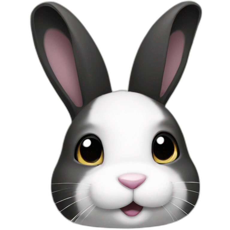 Black and white bunny emoji