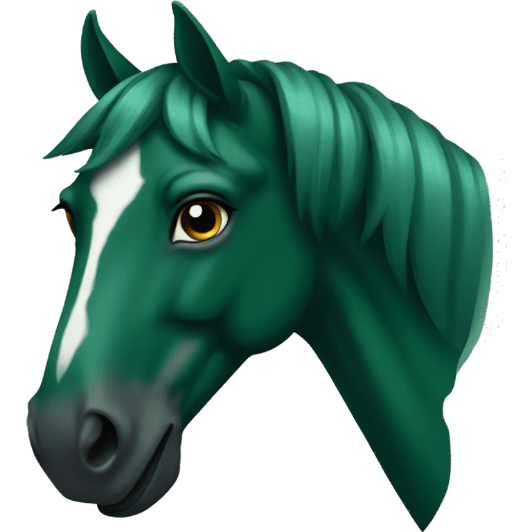 dark green horse head emoji