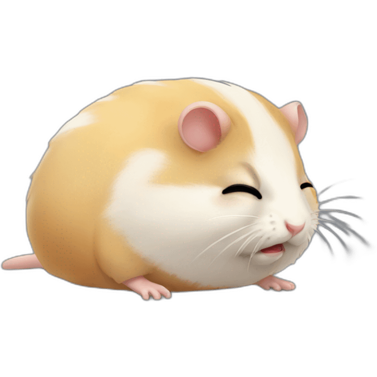 hamster with tumor in leg sad crying sleeping emoji