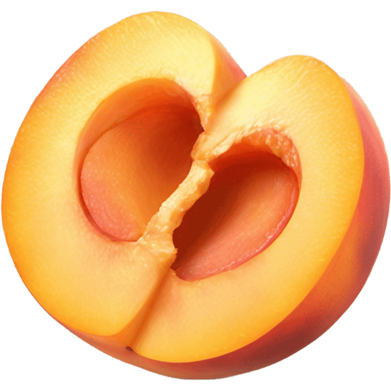 Peach open in the middle with cream emoji