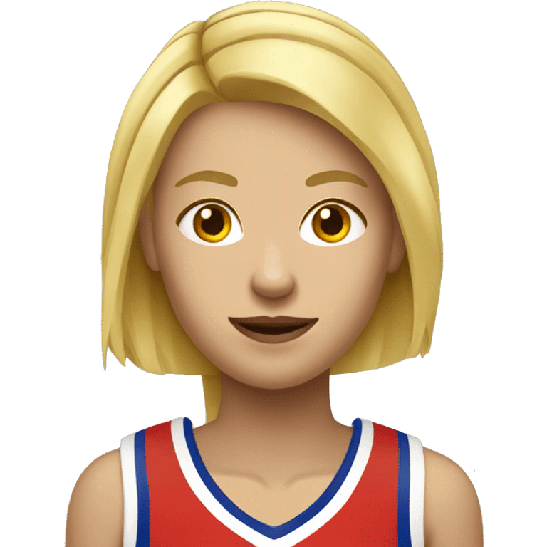 blond french female basketball player emoji