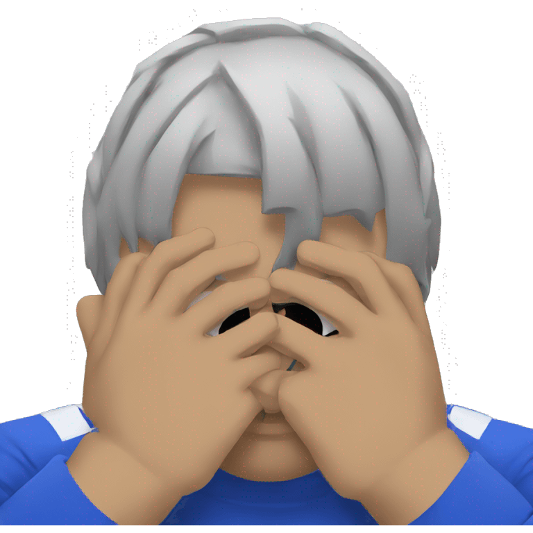 mma fighter hiding his face using hands emoji