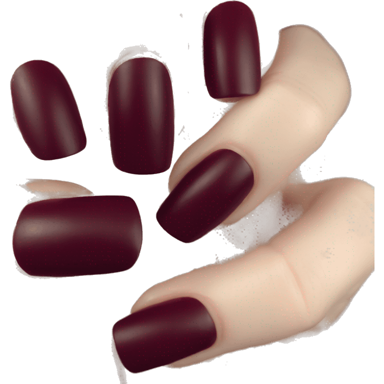 Wine red nails emoji