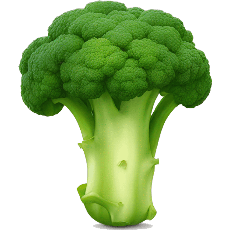 Broccoli with face emoji