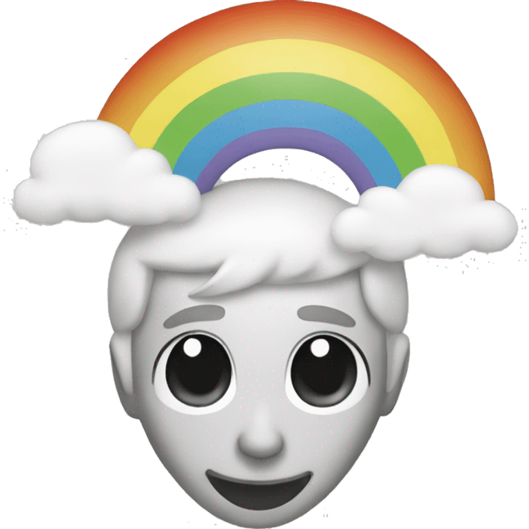 white rainbow emoji