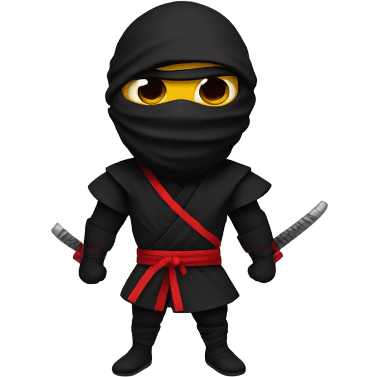 Black ninja with red ninja mask emoji