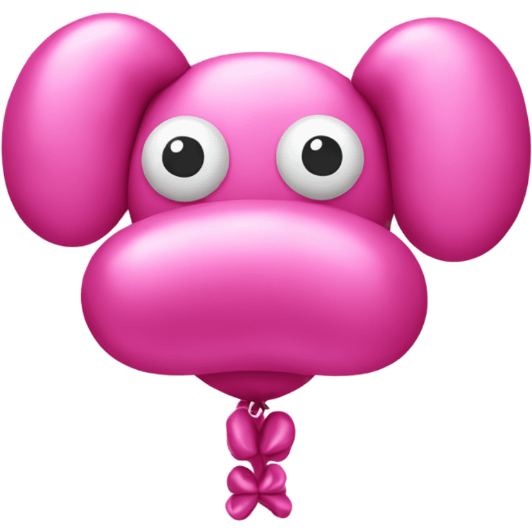 Pink balloon dog emoji