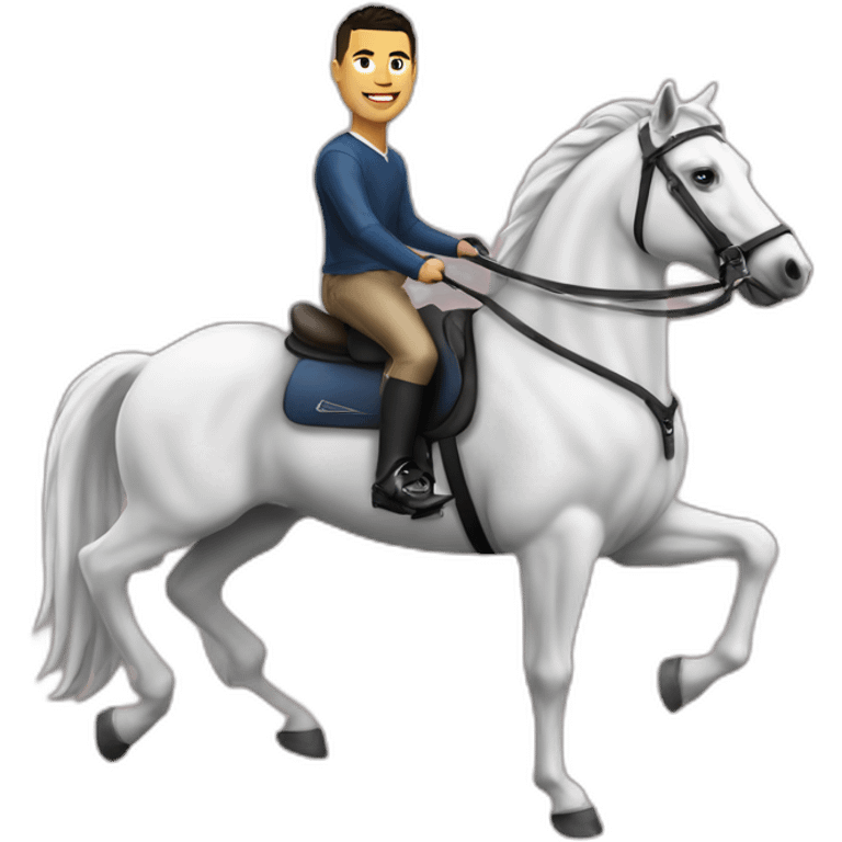 Ronaldo sur un cheval  emoji