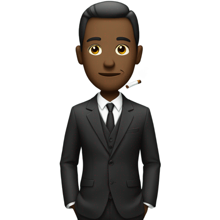 stylish man smoking in suit emoji