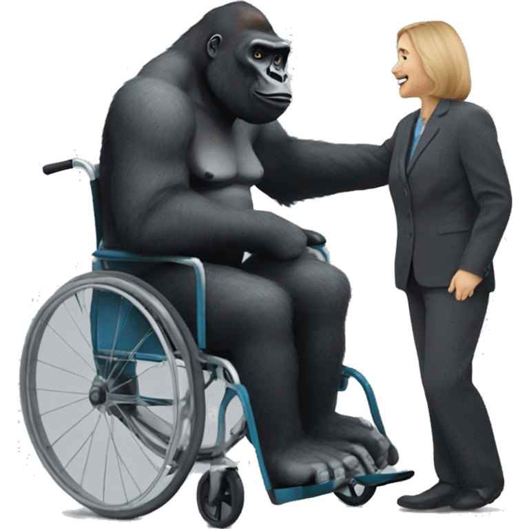 Gorilla in a wheelchair emoji