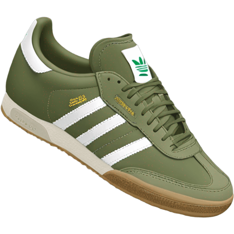 khaki green adidas samba emoji