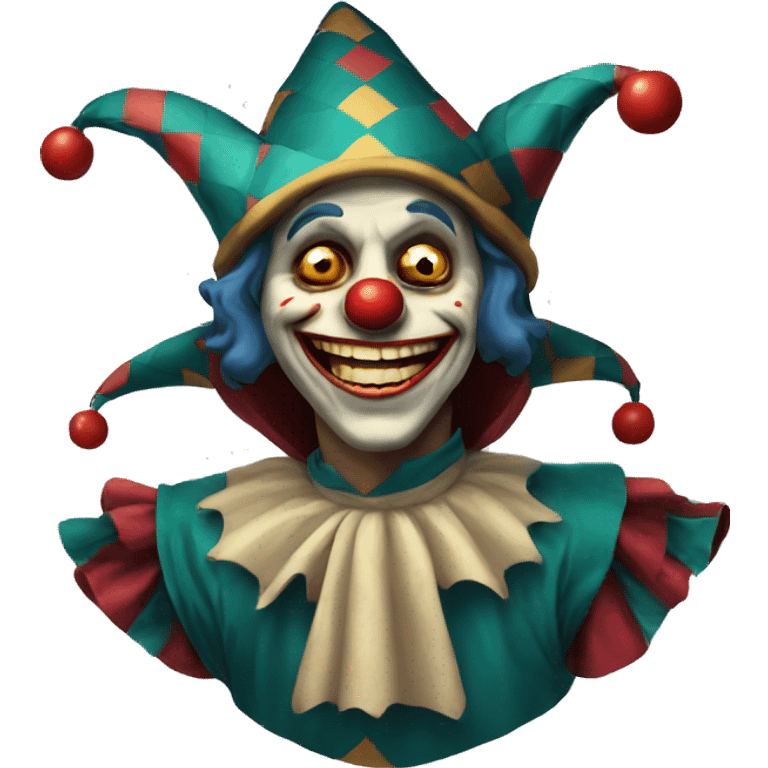 vintage scary jester  emoji