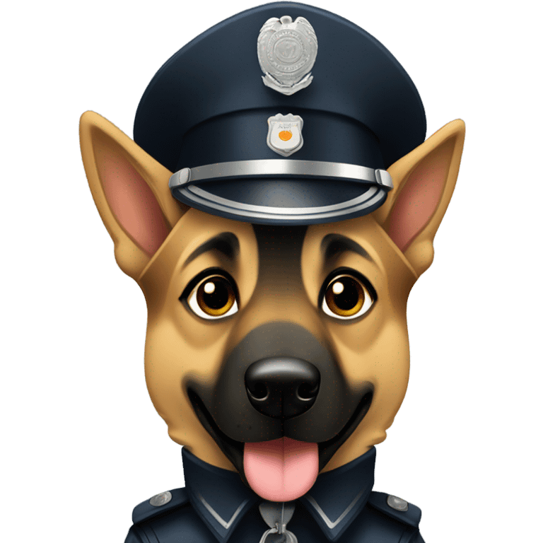 German Shepard cop emoji