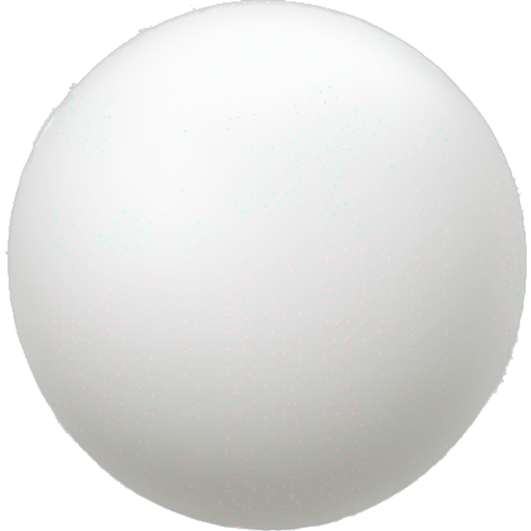 white ball on simple background emoji