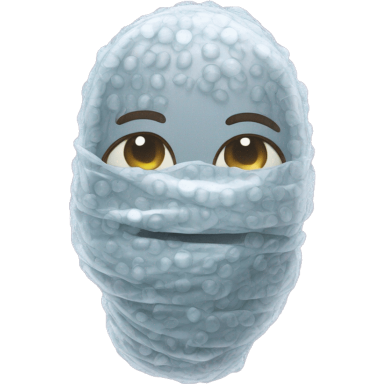 Detailed Human Body wrapped in bubble wrap emoji