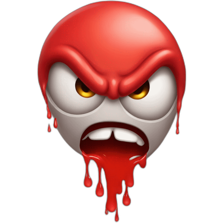 Angry red slime emoji