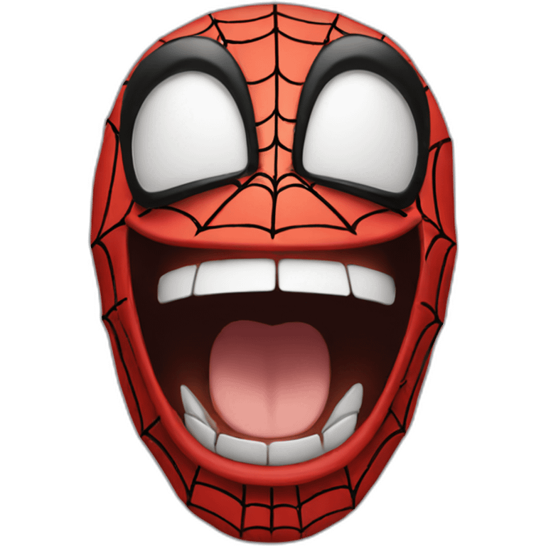 spiderman laughing emoji