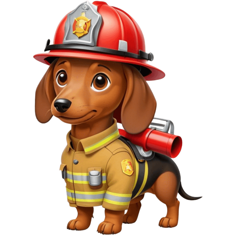 Dachshund as a firefighter  emoji