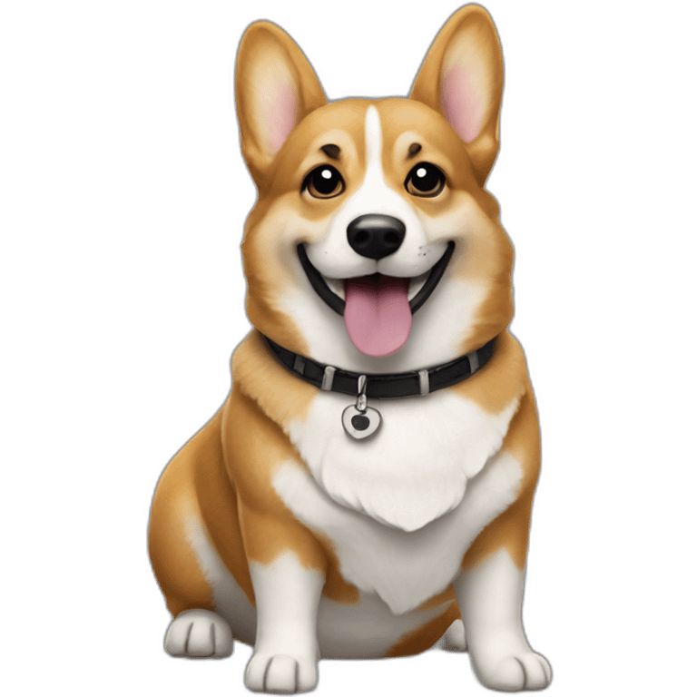 Corgi as the lead singer of the rock band creed emoji