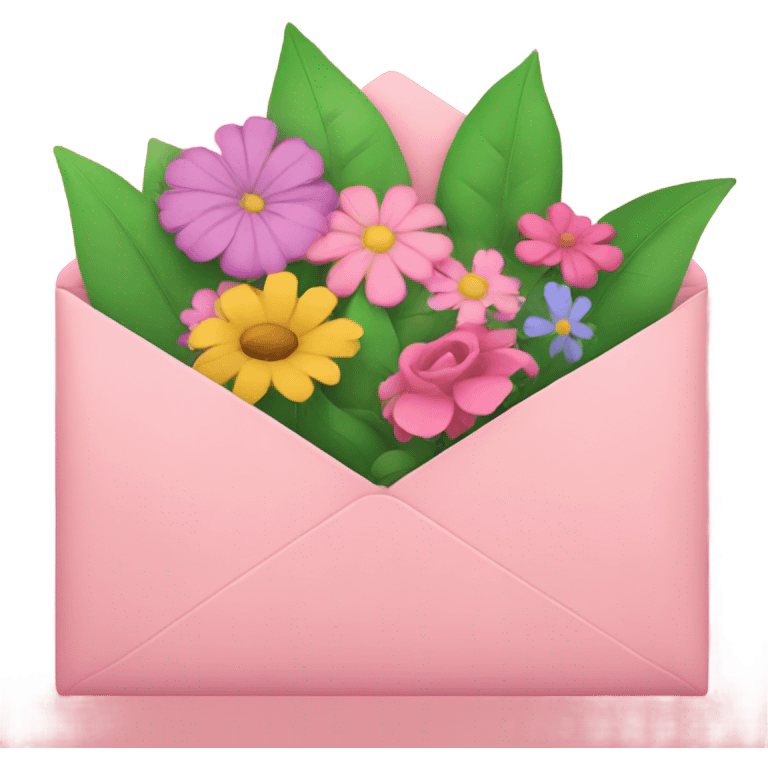 pink envelope with flowers emoji