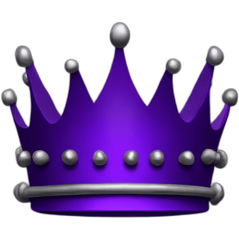 dark purple crown with sharp metal structures emoji