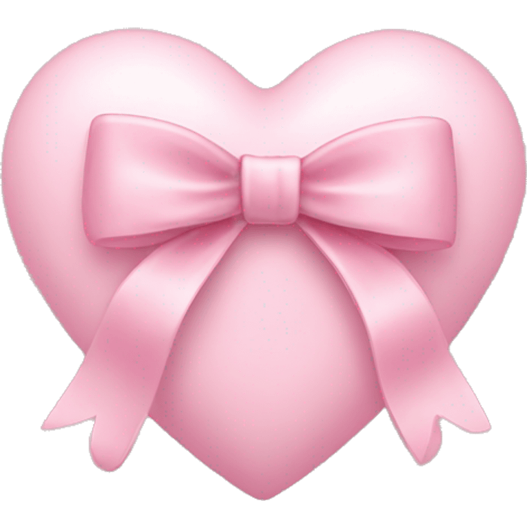 light pink heart with a bow  emoji