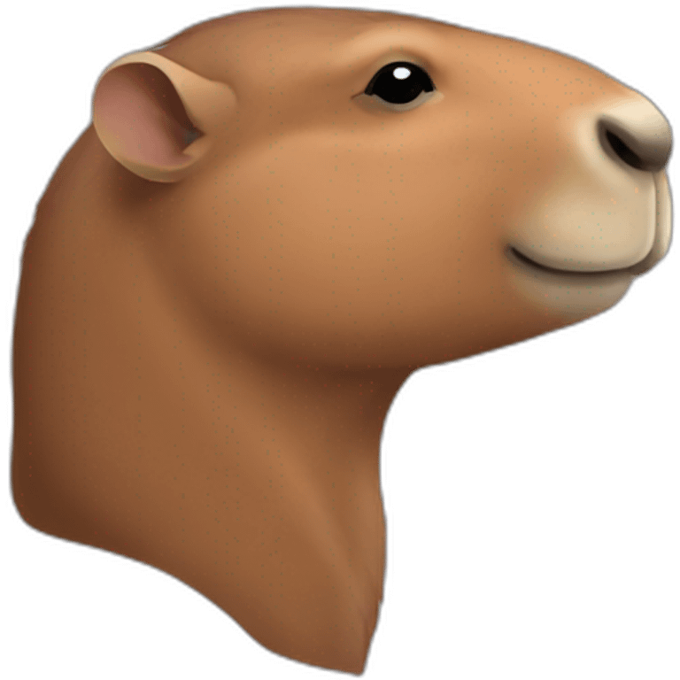 capibara happy head side view emoji