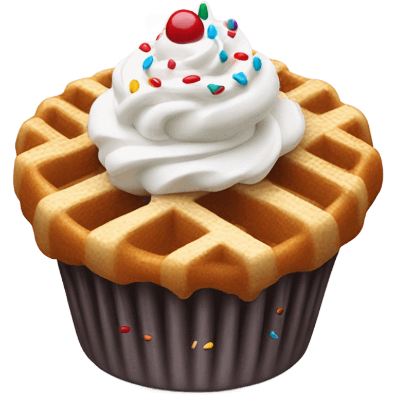 waffle cupcake emoji