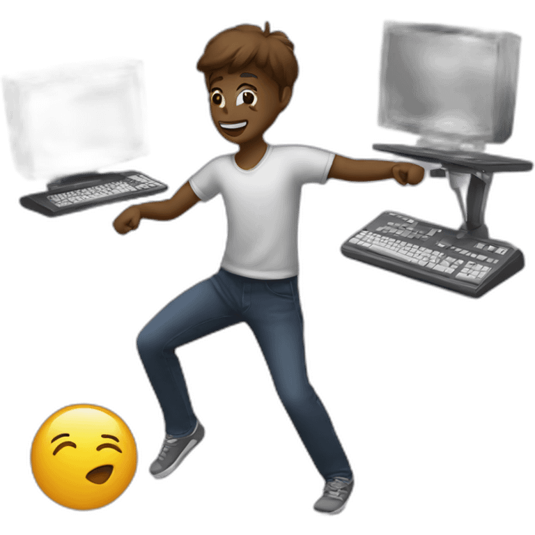 dancing computer emoji