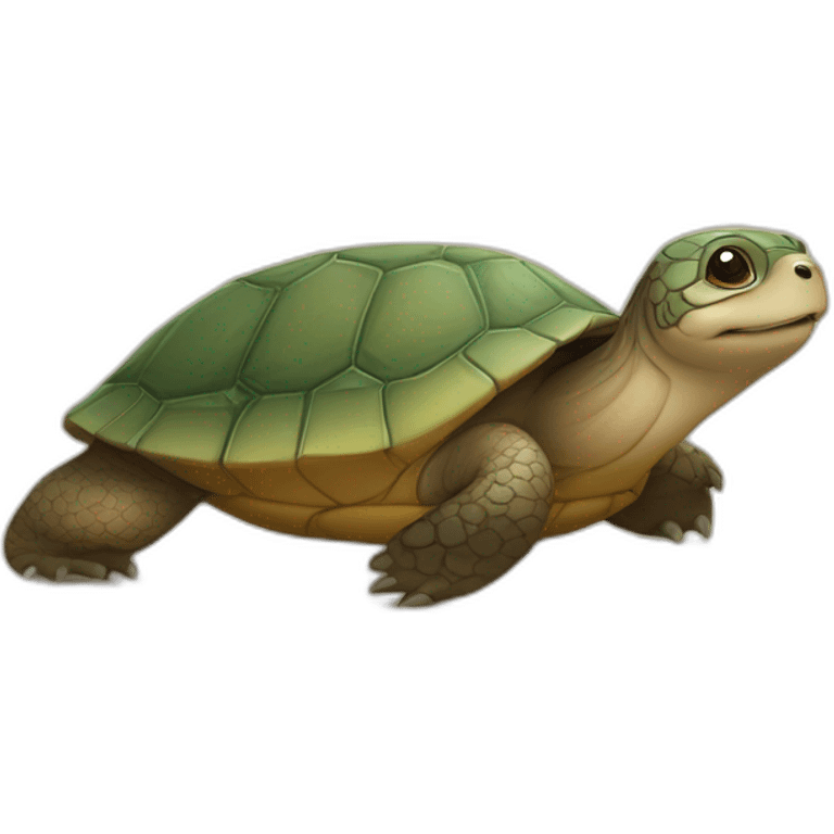 Tortue sur une loutre emoji