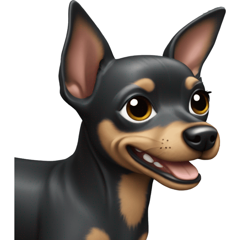 Gray-black toy terrier emoji