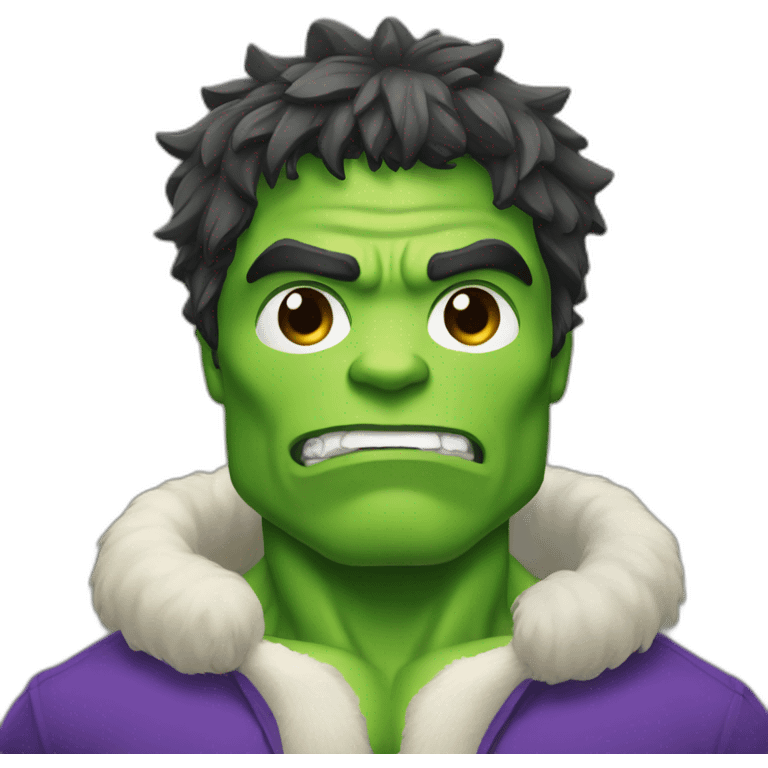 hulk with christmas clothes emoji