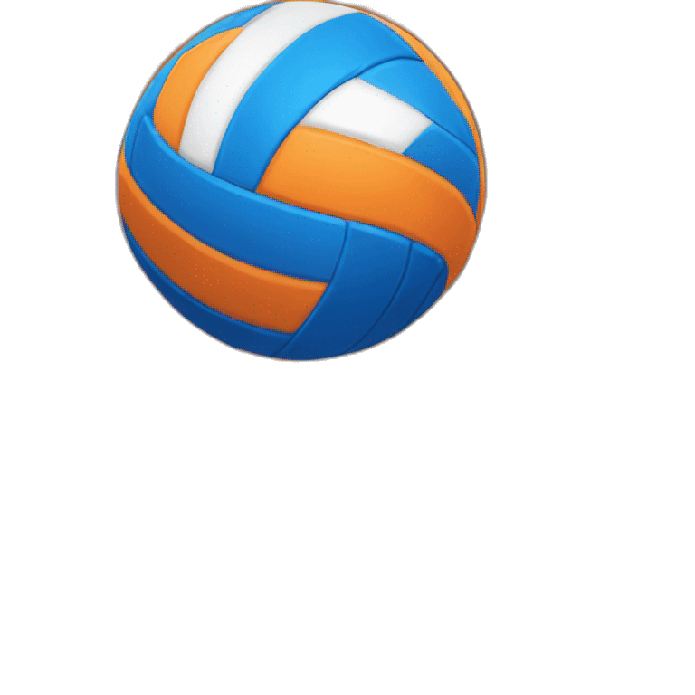 orange blue volleyball emoji