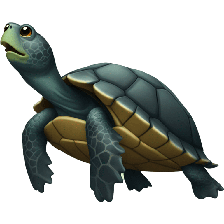 Black turtle who can’t breathe emoji