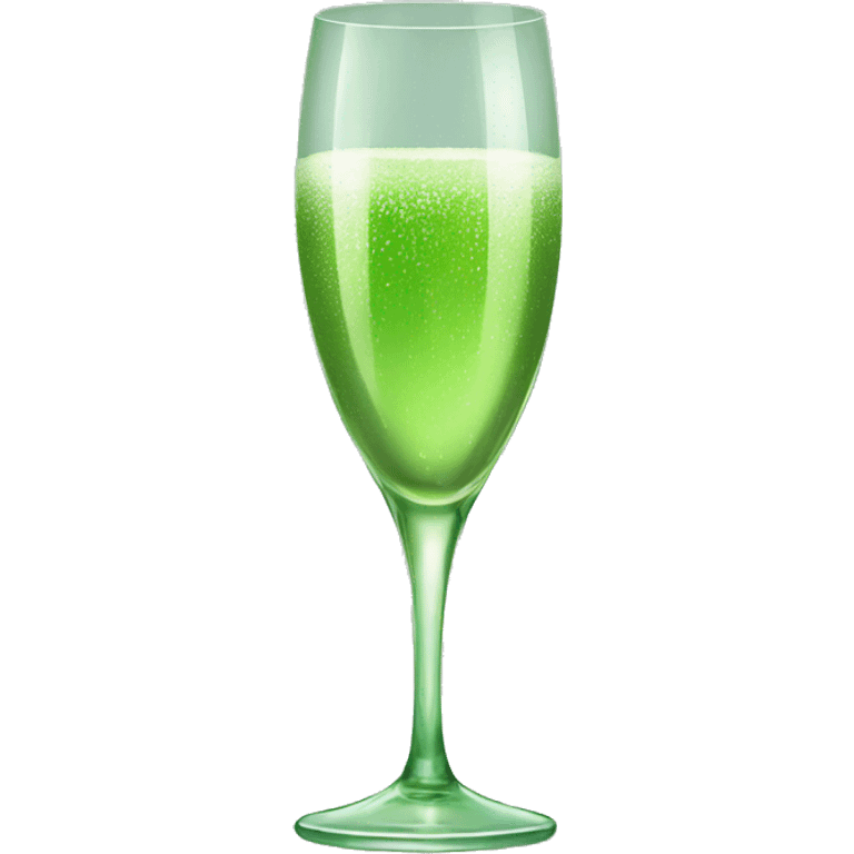 green champagne glass emoji