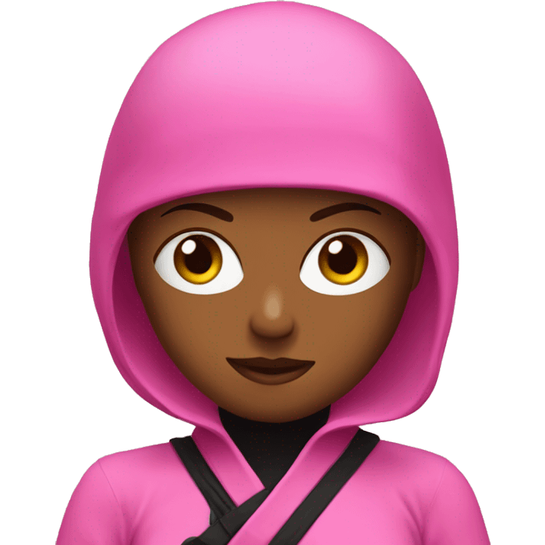 Women ninja in pink  emoji