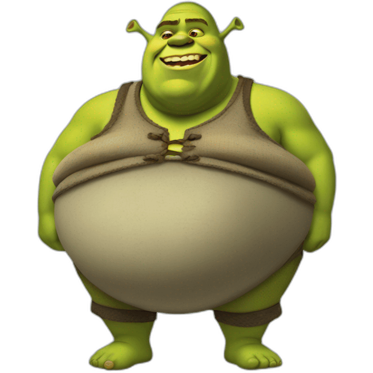 Pregnant shrek belly emoji