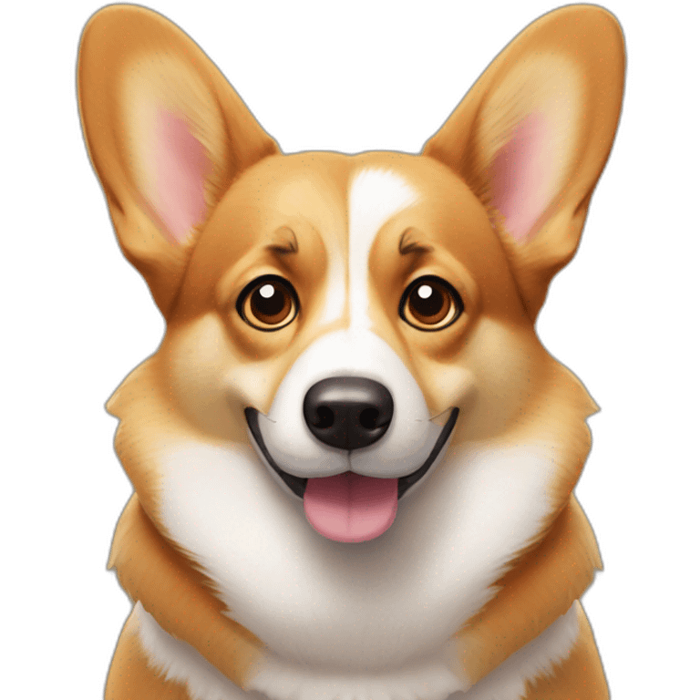 Corgi looking suspiciously  emoji