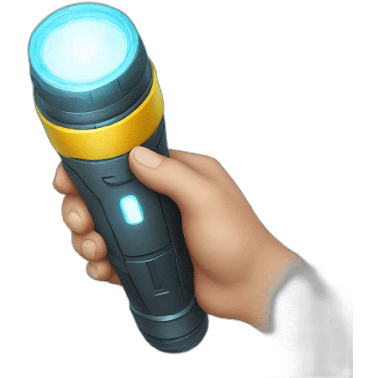 Futuristic Flashlight in the hand emoji