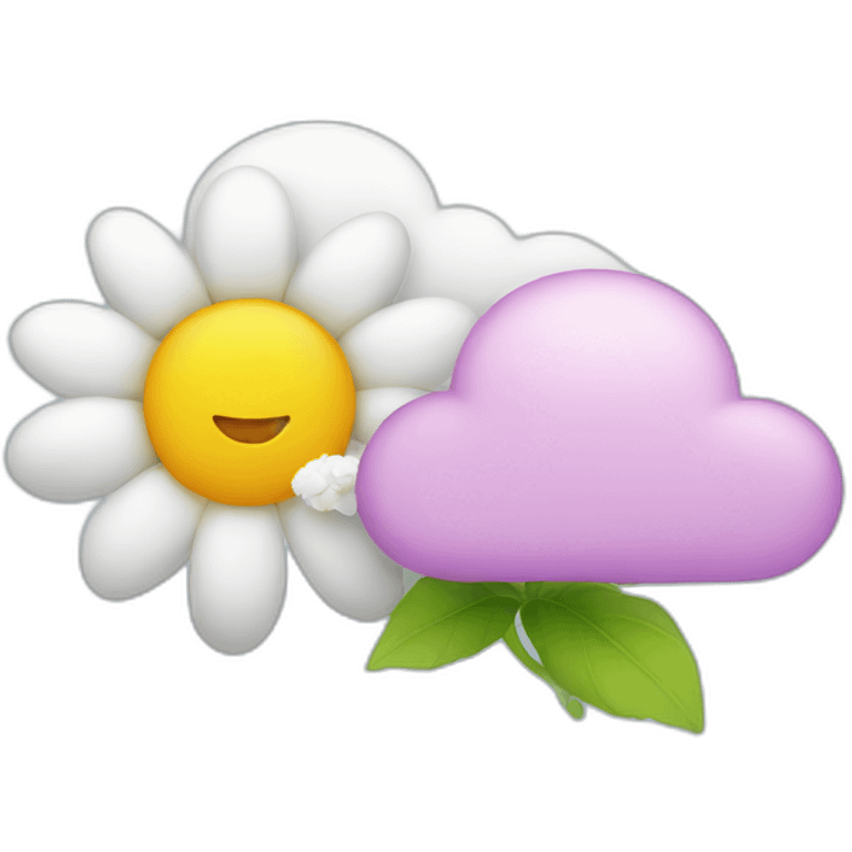 Flower and cloud emoji