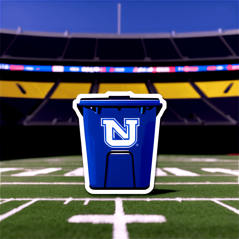 NCAA football garbage can on field  emoji