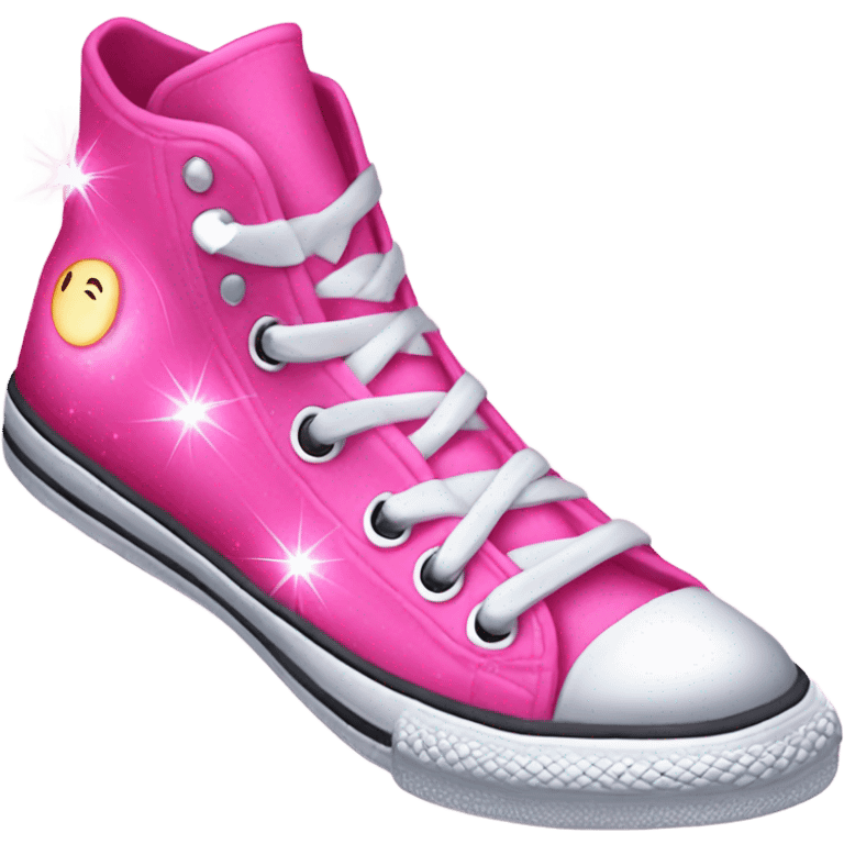 Cute pink converse hightop with sparkles emoji