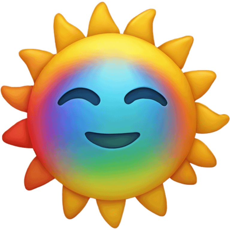 Rainbow sun emoji