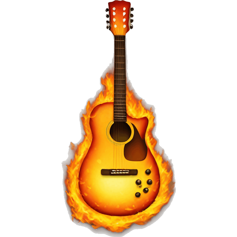 Guitar in fire  emoji