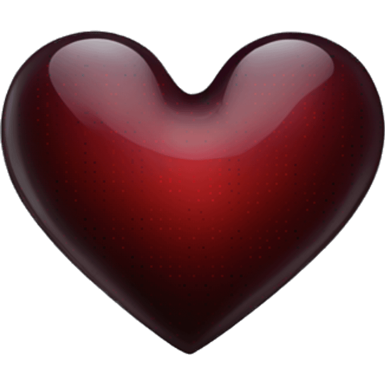 dark red glass heart emoji