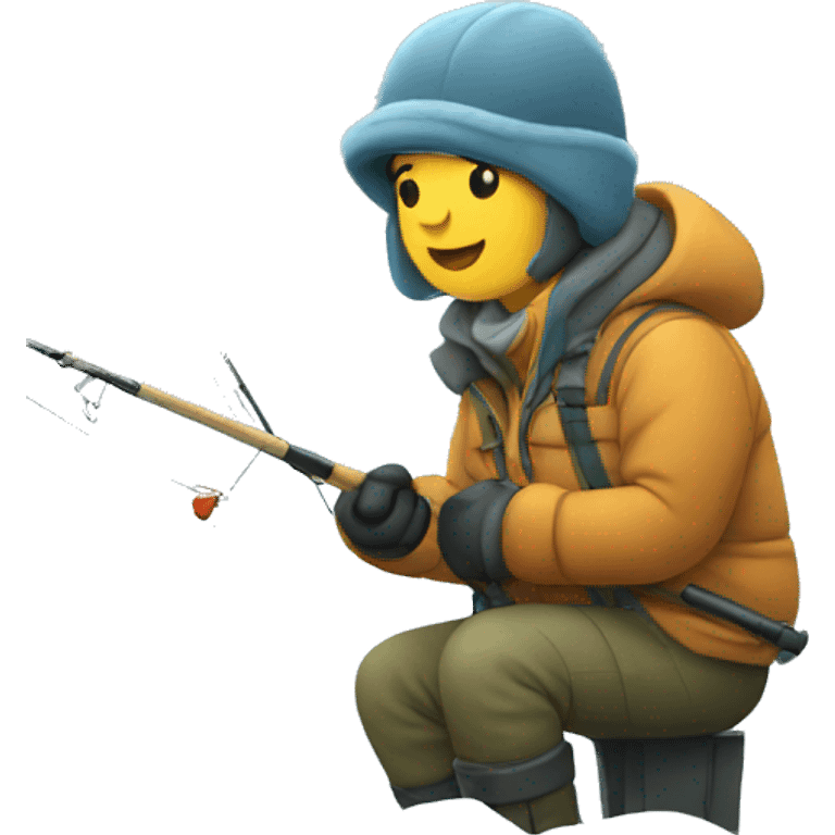 winter fishing emoji