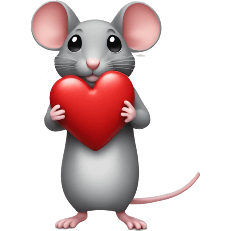 Mouse with heart emoji