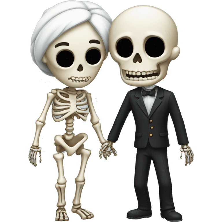 Skeleton couple emoji