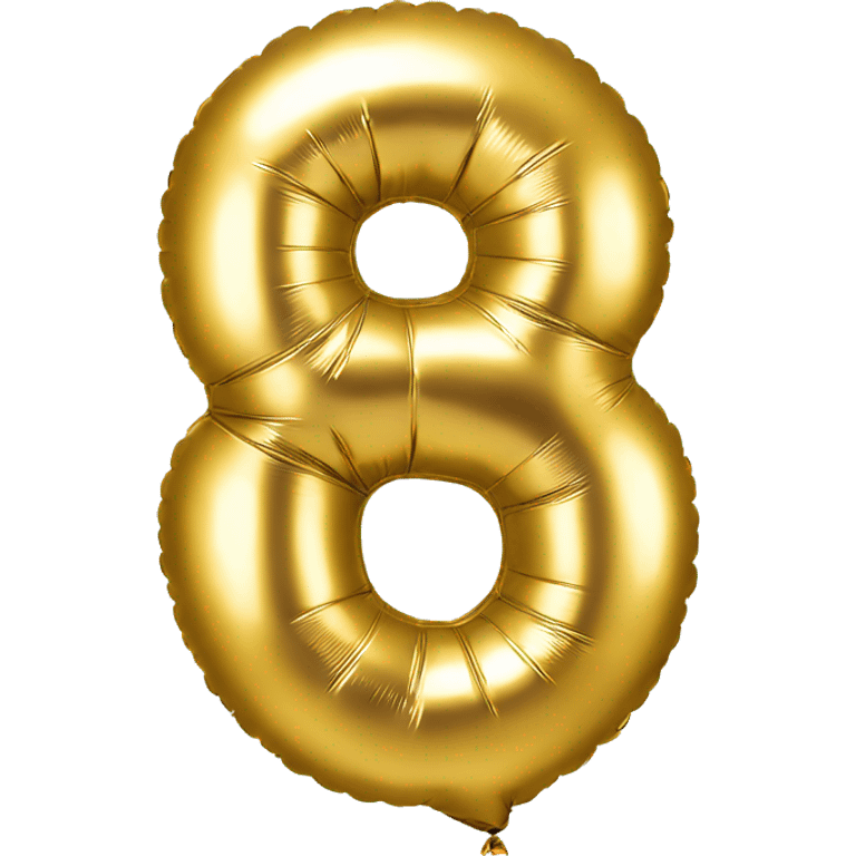 Gold balloon number 8 emoji